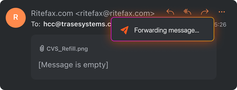 Email and fax routing preview